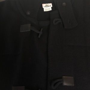 Men's Lacoste Knit Hooded Sweater Jacket (Size 8)